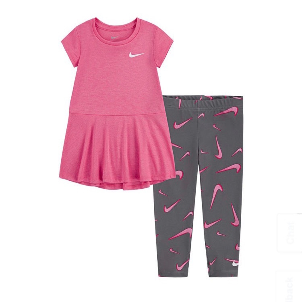 Nike girl pink Active leggings set 2233